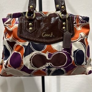 Coach Ashley hand drawn scarf print